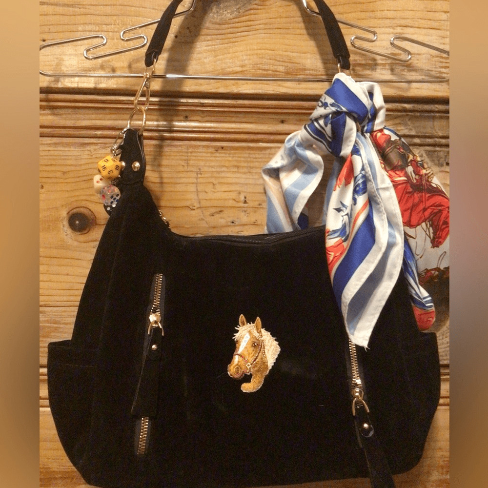 NEW! Upcycled Faux Suede boho Western bag